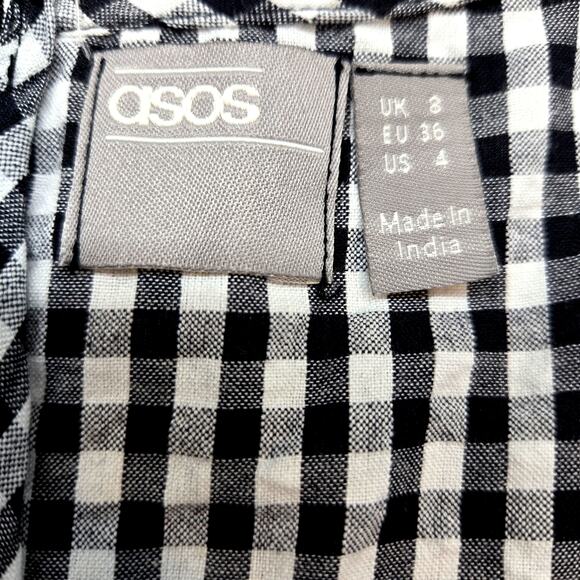 ASOS Women's Dress 4 White Black Sleeveless Bows  Sun Misses Size Small S - Picture 5 of 8